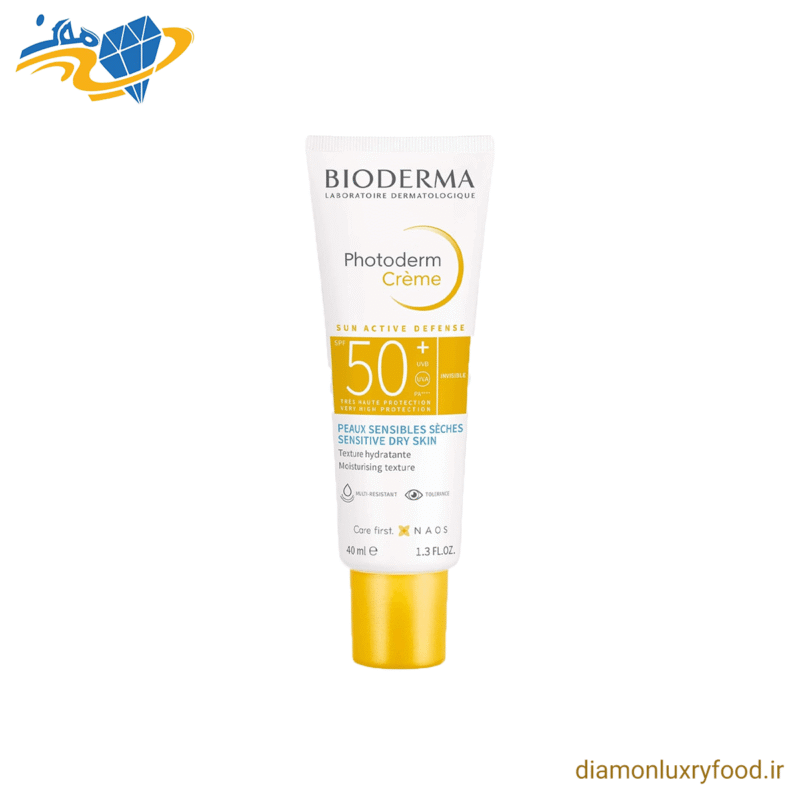 کرم ضد آفتاب بایودرما فوتودرم SPF 50+ (مناسب پوست‌های نرمال تا خشک و حساس)، 50 میلی‌لیتر