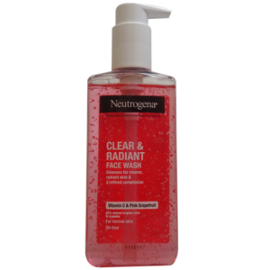 ژل شستشوی نوتروژینا, Neutrogena Clear & Radiant, شوینده صورت پوست نرمال, ژل پاک کننده نوتروژینا, پاک‌کننده پوست صورت, شوینده روزانه نوتروژینا, فیس واش نوتروژینا, شفاف کننده پوست