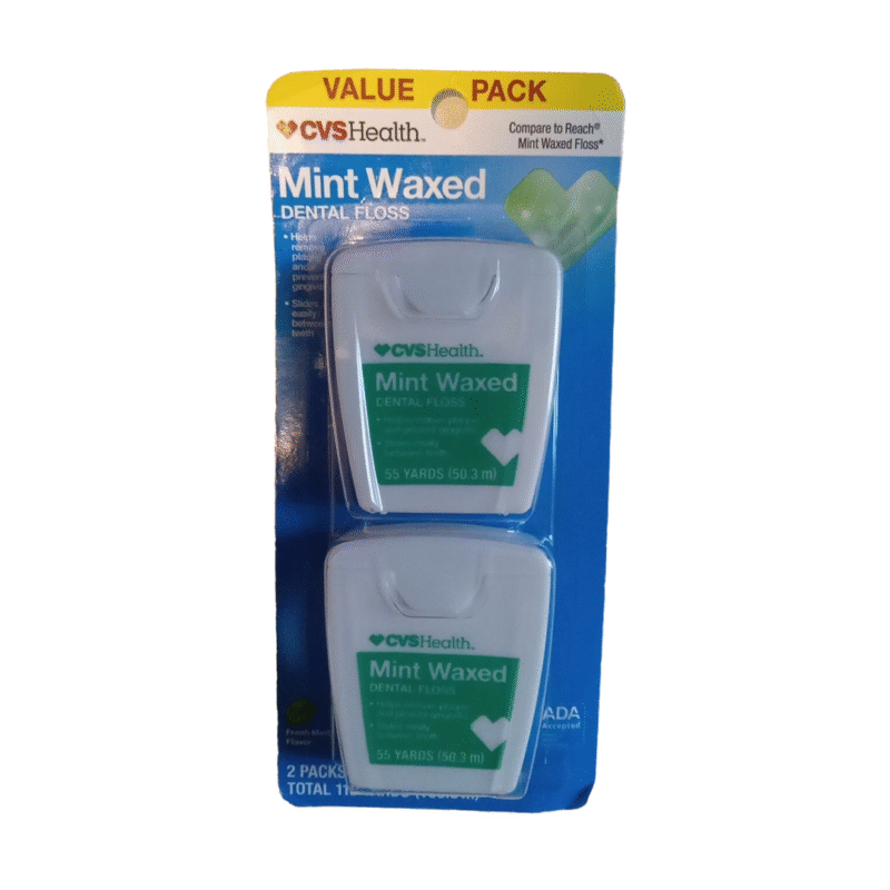 نخ دندان نعنایی موم دار CVS Health (بسته 2 عددی)