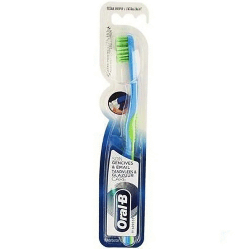 مسواک دستی اورال بی مناسب لثه و مینای دندان با برس نرم