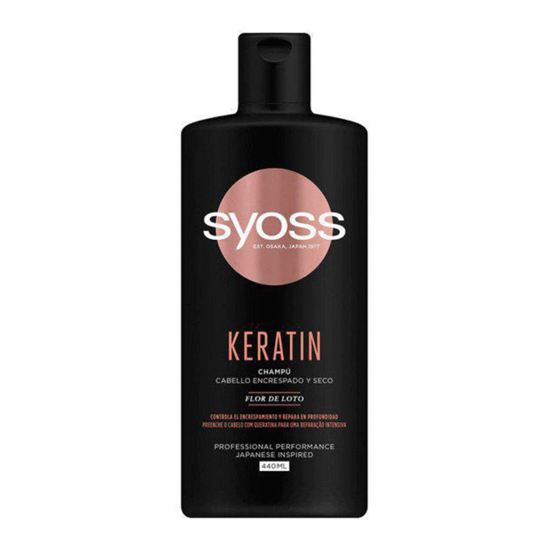 شامپو ترمیم کننده و کراتینه موهای خشک و وز سایوس (Syoss) مدل Keratin Shampoo حجم 440 میل