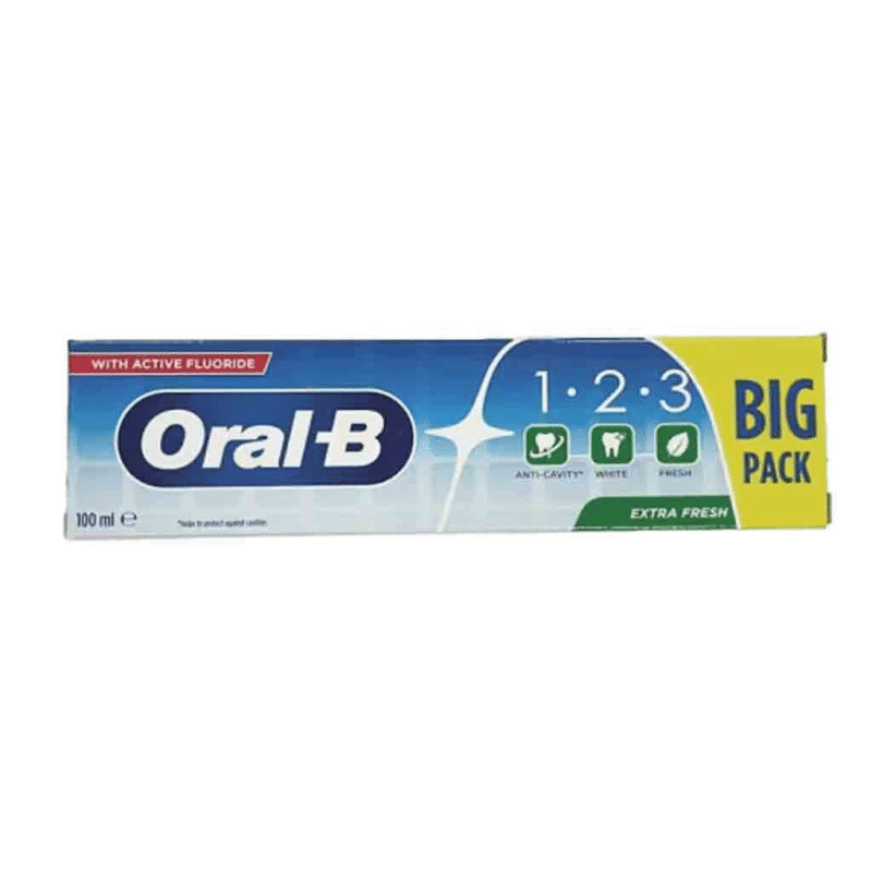 خمیر دندان اورال بی Oral-B سه کاره EXTRA FRESH، 100 میلی‌لیتر