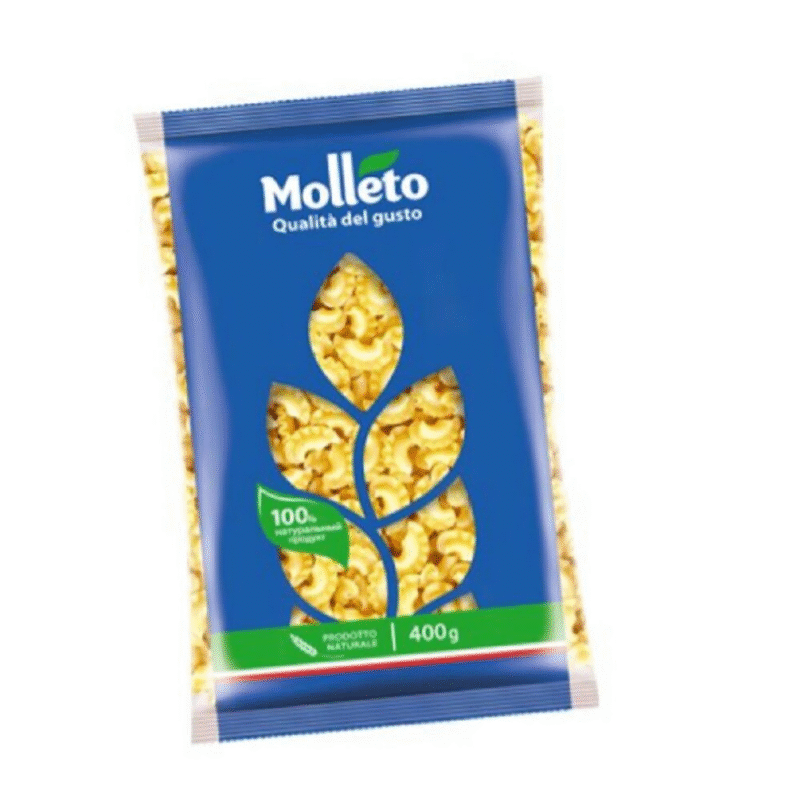 ماکارونی شکلی ۴۰۰ گرمی مولتو مدل پاستا پوسته خروسی | Molleto Pasta Rooster Comb 400g