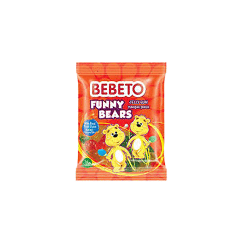 آبنبات ژله‌ای خرسی بامزه ببتو ۸۰ گرمی | Bebeto Funny Bears Jelly Gummies 80g