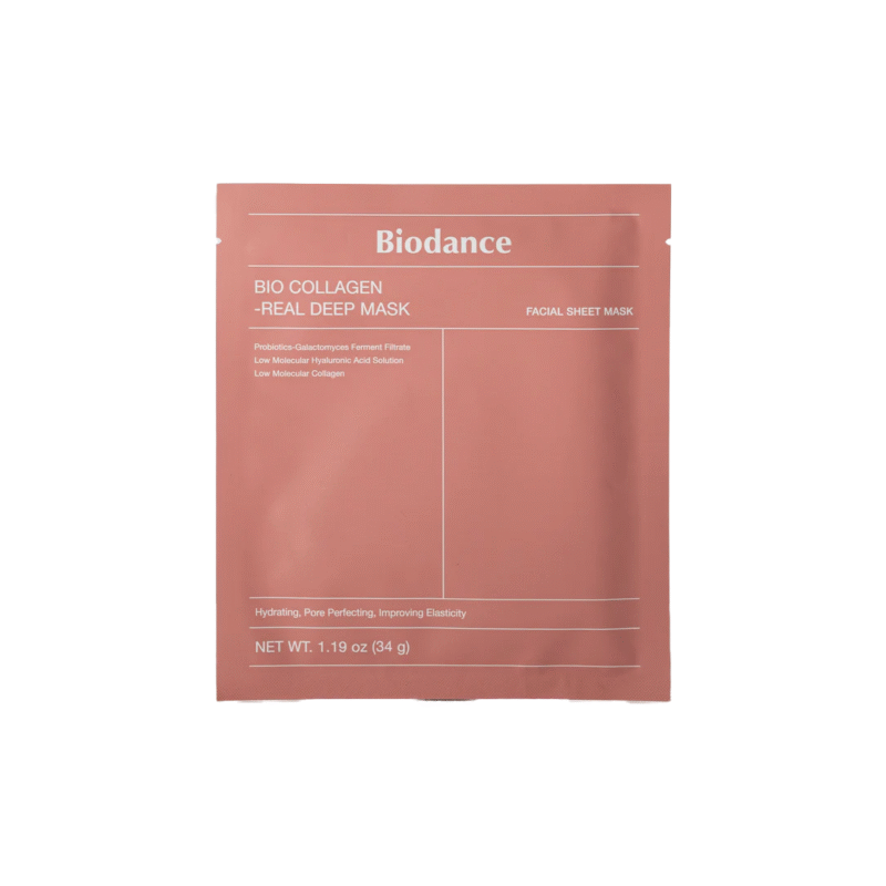 ماسک ورقه‌ای کلاژن واقعی بیودانس – آبرسان و ضدچروک عمیق | BIODANCE Bio-Collagen Real Deep Mask
