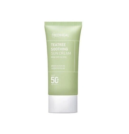 کرم ضدآفتاب ضدجوش و تسکین‌دهنده چای سبز مدی‌هِیل | ++++MEDIHEAL Tea Tree Soothing Sun Cream SPF50+ PA