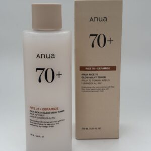تونر شیری درخشان‌کننده و آبرسان ۷۰٪ برنج آنوآ – ANUA Rice 70 Glow Milky Toner
